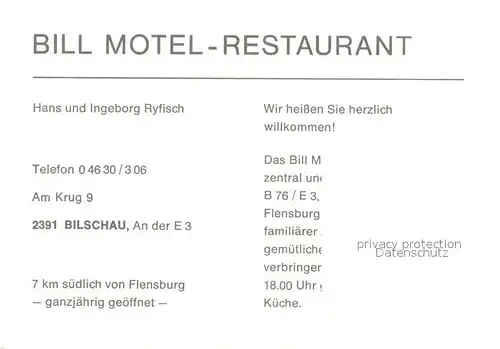 AK / Ansichtskarte Bilschau_Sankelmark Bill Motel Restaurant 