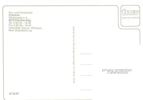 AK / Ansichtskarte Fischen_Allgaeu Hotel Frohsinn Whirlpool Zimmer Fischen Allgaeu