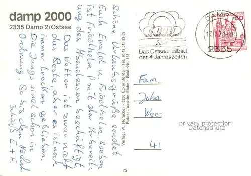 AK / Ansichtskarte Damp Panorama Damp