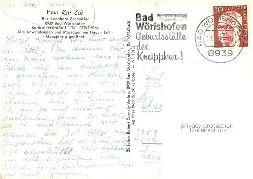 AK / Ansichtskarte Bad_Woerishofen Haus Kur Eck Bad_Woerishofen