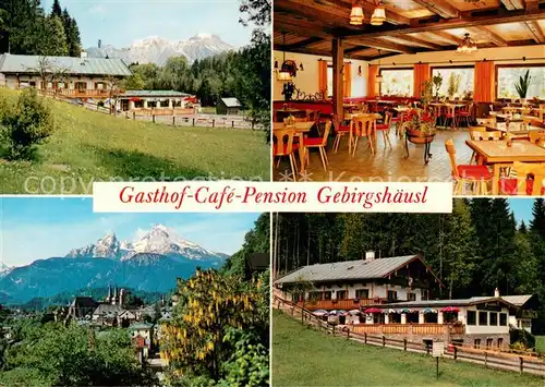 AK / Ansichtskarte Berchtesgaden Gasthof Cafe Pension Gebirgshaeusl Gaststube Watzmann Berchtesgaden