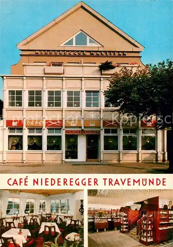 AK / Ansichtskarte Travemuende_Ostseebad Cafe Niederegger Gastraeume Travemuende_Ostseebad