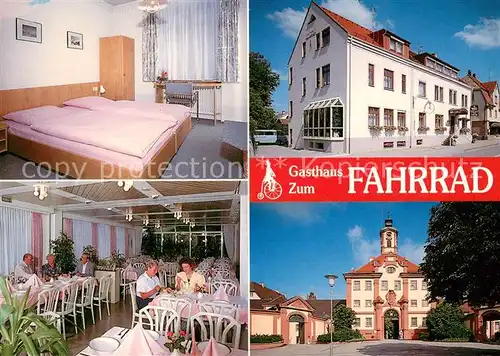 AK / Ansichtskarte Altshausen Gasthaus Zum Fahrrad Gastraum Zimmer Altshausen