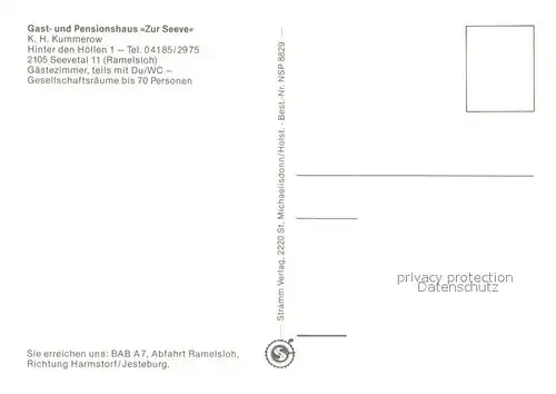 AK / Ansichtskarte Ramelsloh Gasthaus Zur Seeve Bar Terrasse Gaststube Ramelsloh