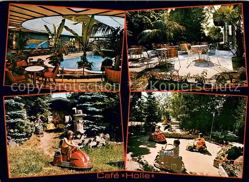 AK / Ansichtskarte Wangen_Allgaeu Tanz Cafe Hoelle Brunnen Gartenterrasse Spielpark Wangen Allgaeu