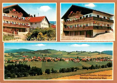 AK / Ansichtskarte Rittsteig Gasthof Pension Schamberger Panorama Rittsteig