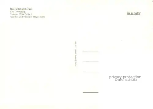 AK / Ansichtskarte Rittsteig Gasthof Pension Schamberger Panorama Rittsteig