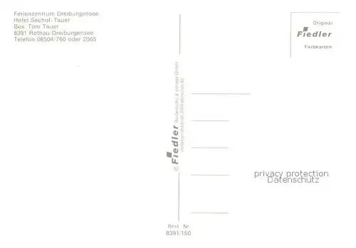 AK / Ansichtskarte Rothau_Tittling Hotel Seehof Tauer Freiterrasse Rothau Tittling