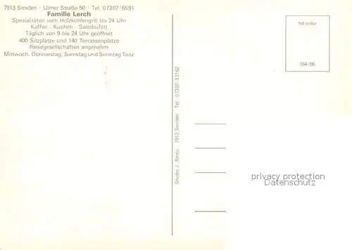 AK / Ansichtskarte Senden_Iller Rotisserie Rustical Gastraeume Bar Senden_Iller