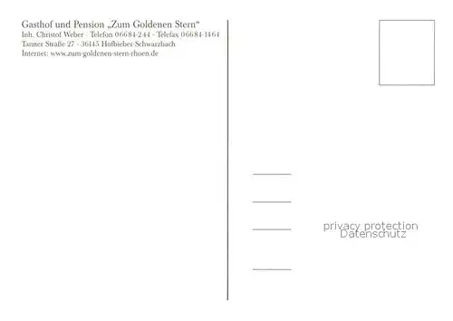 AK / Ansichtskarte Hofbieber Zum Goldenen Stern Gasthof Pension Gaststube Zimmer Panorama Hofbieber