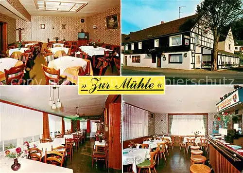 AK / Ansichtskarte Kuerten Restaurant Cafe Zur Muehle Gastraeume Bar Kuerten