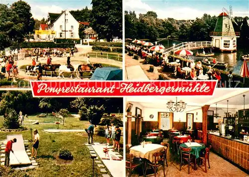 AK / Ansichtskarte Haan_Rheinland Ponyrestaurant Heidbergermuehle Ponyreiten Minigolf Gaststube Haan_Rheinland