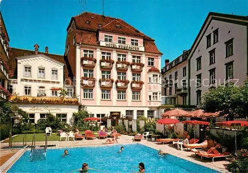 AK / Ansichtskarte Lindau_Bodensee Hotel Seegarten Pool Lindau Bodensee