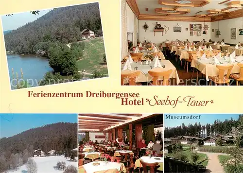 AK / Ansichtskarte Rothau_Tittling Ferienzentrum Dreiburgensee Hotel Seehof Tauer Gastraeume Museumsdorf Rothau Tittling