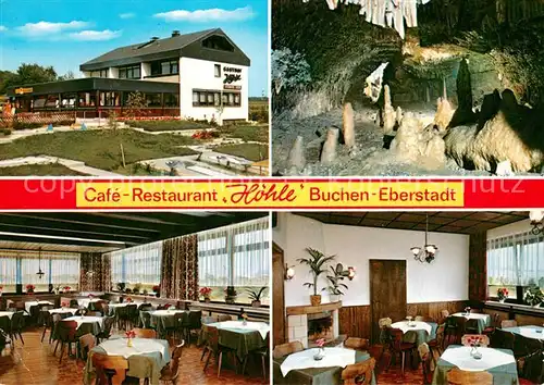 AK / Ansichtskarte Eberstadt_Baden Cafe Restaurant Hoehle Gastraeume Eberstadt_Baden