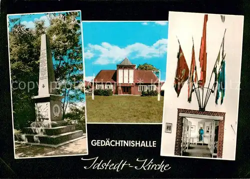 AK / Ansichtskarte Idstedt Gedaechtnishalle Kirche Denkmal Idstedt