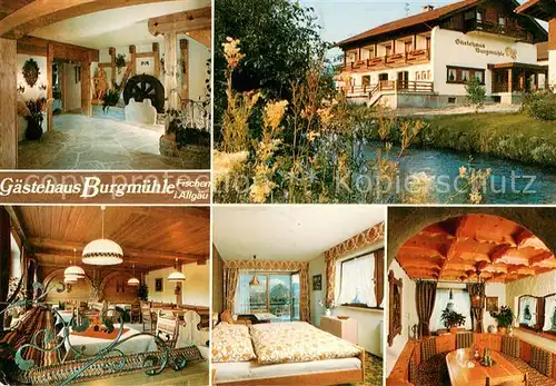 AK / Ansichtskarte Fischen_Allgaeu Gaestehaus Burgmuehle Gastraeume Zimmer Fischen Allgaeu