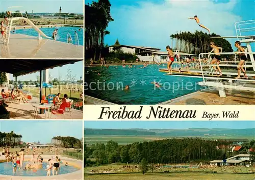 AK / Ansichtskarte Nittenau Freibad Nittenau Details Panorama Nittenau