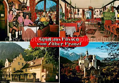 AK / Ansichtskarte Ziegelwies Gasthof Tiroler Hof Der Singende Wirt Zither Franzl Gaststube Schloss Ziegelwies