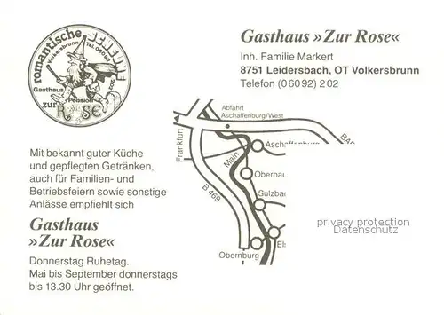 AK / Ansichtskarte Volkersbrunn Gasthaus Zur Rose Volkersbrunn