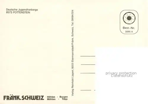AK / Ansichtskarte Pottenstein_Oberfranken Jugendherberge Teilansichten Pottenstein_Oberfranken