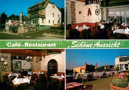 AK / Ansichtskarte Georgenborn Cafe Restaurant Schoene Aussicht Gastraeume Terrasse Georgenborn