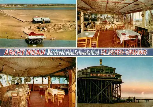 AK / Ansichtskarte St_Peter Ording Arche Noah Fliegeraufnahme Gastraeume St_Peter Ording