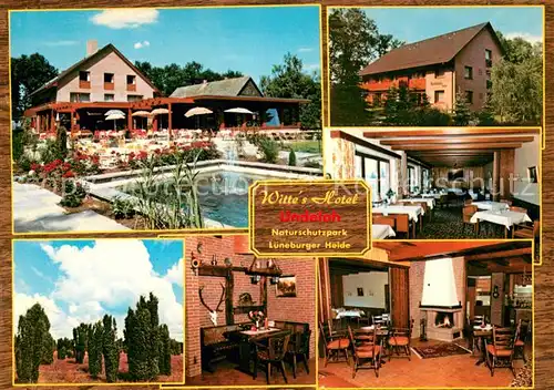 AK / Ansichtskarte Undeloh Wittes Hotel Gastraeume Pool Kaminzimmer Undeloh