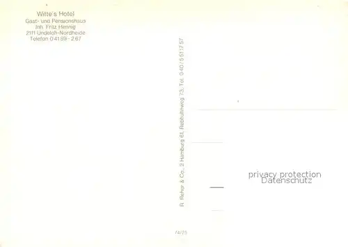 AK / Ansichtskarte Undeloh Wittes Hotel Gastraeume Pool Kaminzimmer Undeloh