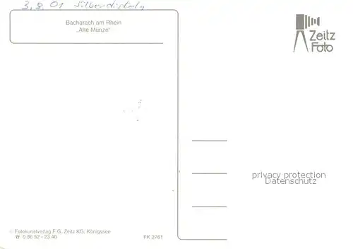 AK / Ansichtskarte Bacharach_Rhein Alte Muenze Freiterrasse Bacharach Rhein