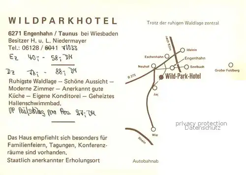 AK / Ansichtskarte Engenhahn Wildparkhotel Hallenbad Gaststube Engenhahn