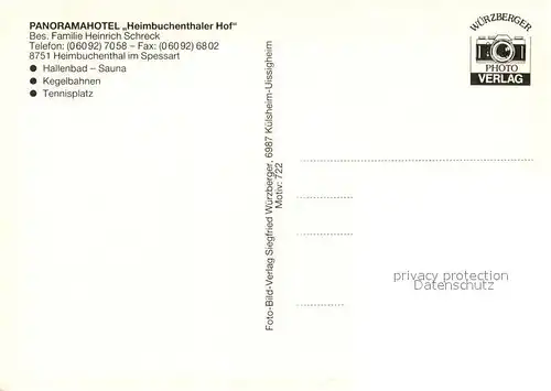 AK / Ansichtskarte Heimbuchenthal Panoramahotel Heimbuchenthaler Hof Tennisplatz Hallenbad Heimbuchenthal