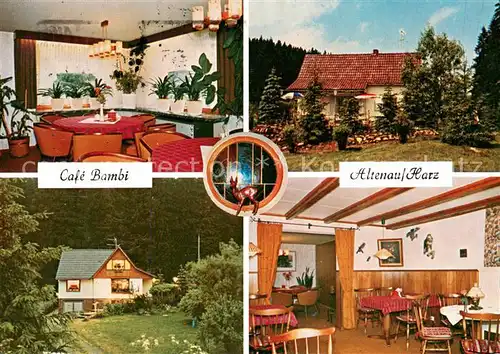 AK / Ansichtskarte Altenau_Harz Cafe Bambi Gastraeume Altenau Harz