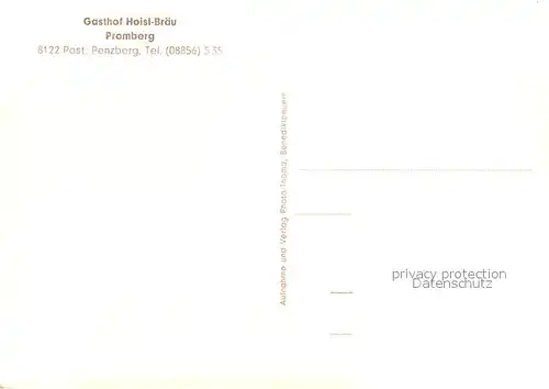 AK / Ansichtskarte Penzberg Gasthof Holst Braeu Penzberg