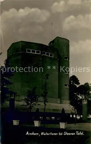AK / Ansichtskarte Arnhem Watertoren bld Steenen Tafel Arnhem