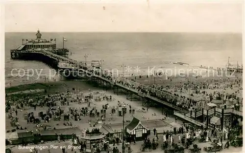 AK / Ansichtskarte Scheveningen Pier en Strand Scheveningen
