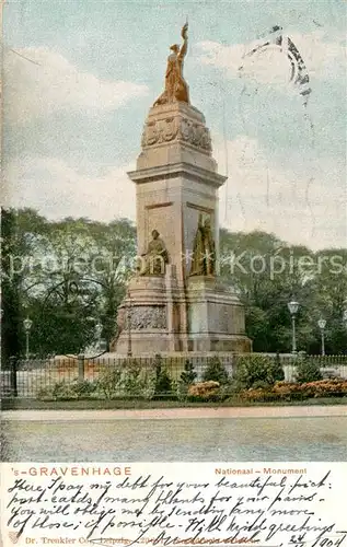 AK / Ansichtskarte Gravenhage Nationaal Monument Gravenhage