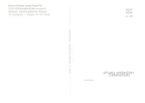 AK / Ansichtskarte Furtwangen Pension Haus Angelika Furtwangen