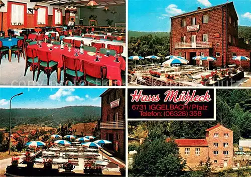 AK / Ansichtskarte Iggelbach Gastraum Terrasse Iggelbach