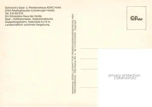 AK / Ansichtskarte Amelinghausen_Lueneburger_Heide Schencks Gast und Pensionshaus Amelinghausen_Lueneburger
