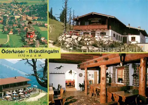 AK / Ansichtskarte Bergen_Chiemgau oederkaser Bruendlingalm Hochfelln Seilbahn Mittelstation Bergen Chiemgau