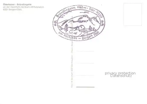 AK / Ansichtskarte Bergen_Chiemgau oederkaser Bruendlingalm Hochfelln Seilbahn Mittelstation Bergen Chiemgau