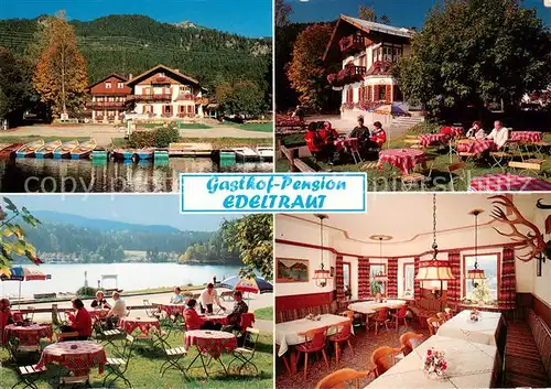 AK / Ansichtskarte Walchensee Gasthof Pension Edeltraut Gartenterrasse Speiseraum Walchensee