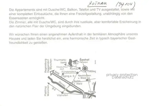 AK / Ansichtskarte Rothau_Tittling Ferienzentrum Dreiburgensee Hotel Seehof Tauer Gastraeume Museumsdorf Rothau Tittling