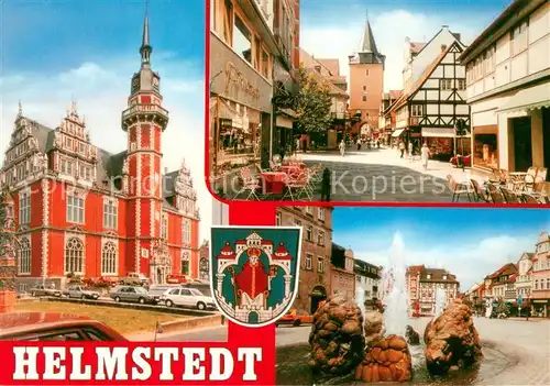 AK / Ansichtskarte Helmstedt Rathaus Fussgaengerzone Brunnen Helmstedt