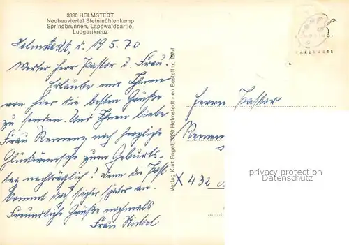 AK / Ansichtskarte Helmstedt Neubauviertel Springbrunnen Lappwaldpartie Ludgerikreuz Helmstedt