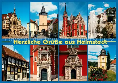 AK / Ansichtskarte Helmstedt Rathaus Hausmannsturm Juleum Brunnen Helmstedt