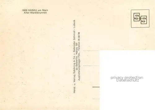AK / Ansichtskarte Hanau_Main Alter Marktbrunnen Hanau_Main
