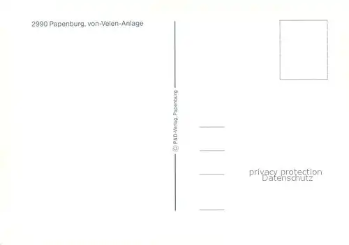 AK / Ansichtskarte Papenburg_Ems Von Velen Anlage Papenburg Ems