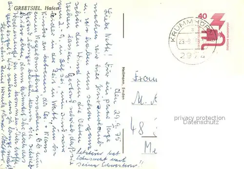 AK / Ansichtskarte Greetsiel Hafen Greetsiel